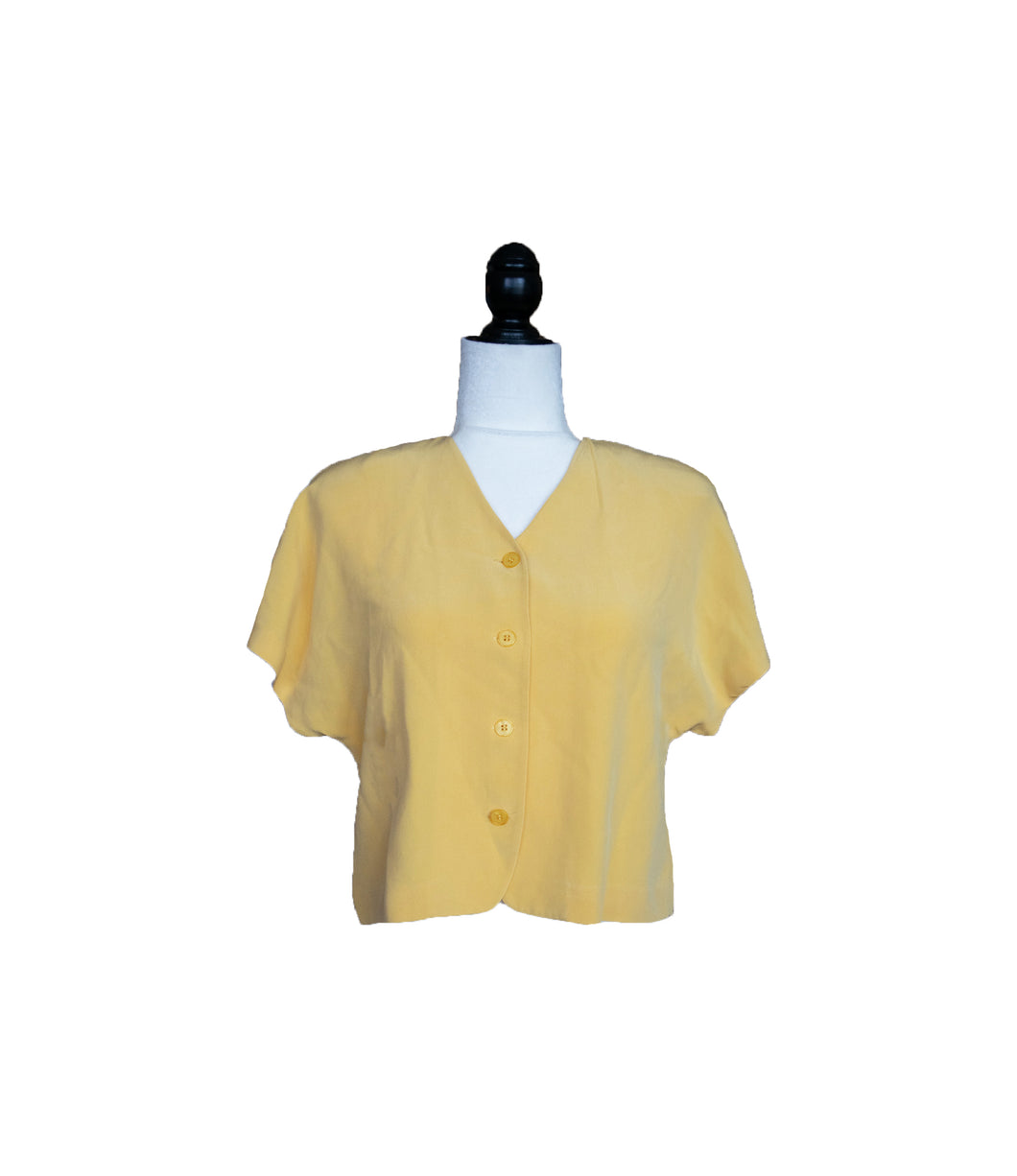 Yellow Short Sleeve Bolero Jacket